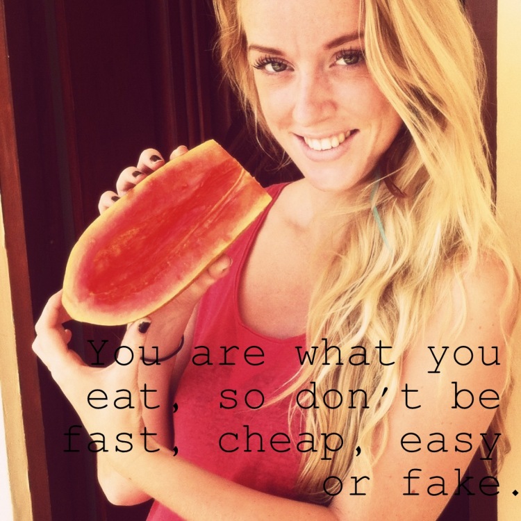 you are what you eat..